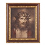 11 1/2" x 13 1/2" Cherry Frame with Gold Trim with an 8" x 10" Chambers: Ecce Homo Print