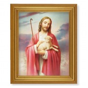 10" x 12" Gold Leaf Finish Beveled Frame with 8" x 10" Good Shepherd Textured Art