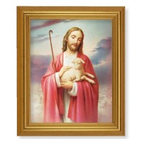 10" x 12" Gold Leaf Finish Beveled Frame with 8" x 10" Good Shepherd Textured Art