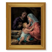 10" x 12" Gold Leaf Finish Beveled Frame with 8" x 10" The Holy Family Textured Art