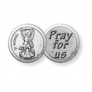 10pk - Saint Michael with Pray for Us Pocket Coin (Sold in Inc. of 10)