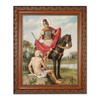 10" x 12" Ornate Wood Frame with an 8" x 10" St. Martin of Tours Print