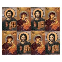 Aurora Christ Mother of God Eight-Up Micro Perforated Bulk Prayer-Cards  - 125 sheets (1000 total cards)