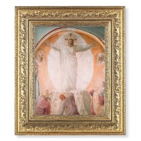 12 1/2" x 14 1/2" Ornate Gold Leaf Antique Frame with 8" x 10" Transfiguration of Christ Print