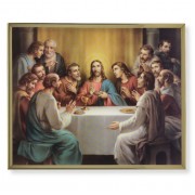 11" x 14" Gold Plaque Frame with a Bonella: Last Supper Print