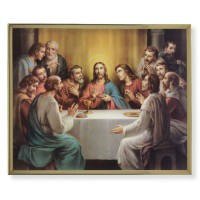 11" x 14" Gold Plaque Frame with a Bonella: Last Supper Print