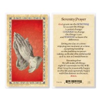 25pk - Serenity Prayer - Long Version  Gold Stamped Laminated Holy Card  Pk 25