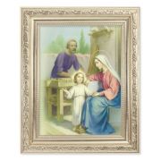 8.25" x 10.25" Silver Ornate Frame with a 6" x 8" The Holy Family Print