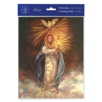 3pk - 8" x 10" Mary with Monstrance Print  (sold in inc. of 3)