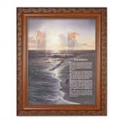 10" x 12" Ornate Wood Frame with an 8" x 10" Footprints Print