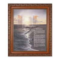 10" x 12" Ornate Wood Frame with an 8" x 10" Footprints Print