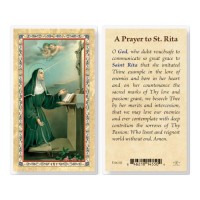 25pk - Prayer To Saint Rita Gold Stamped Laminated Holy Card  Pk 25