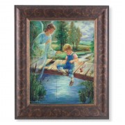 11 1/4" x 13 1/4" Art Deco Frame with an 8" x 10" Guardian Angel with Boy Print