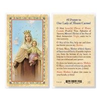 25pk - Our Lady Of Mt. Carmel Gold Stamped Laminated Holy Card Pk 25 25pk - Our Lady Of Mt. Carmel Gold Stamped Laminated Holy Card Pk 25