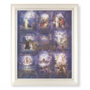 9 1/2" x 11 1/2" White Pearlescent Frame with an 8" x 10" Apostles' Creed Print