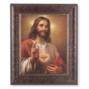 11 1/4" x 13 1/4" Art Deco Frame with an 8" x 10" The Sacred Heart of Jesus Print