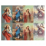 Aurora Good Shepherd Assorted Eight-Up Micro Perforated Bulk Prayer-Cards  - 125 sheets (1000 total cards)