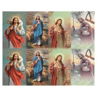 Aurora Good Shepherd Assorted Eight-Up Micro Perforated Bulk Prayer-Cards  - 125 sheets (1000 total cards)