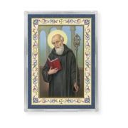 Saint Benedict Gold Embossed Magnetic Frame with Easel Inc. of 4