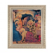 10" x 12" Ornate Silver Frame with a Gentile da Fabriano: Adoration of the Magi Print