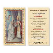St Valentine Day Laminated Holy Card. Inc. of 25