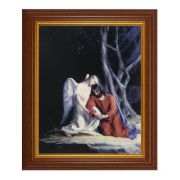 10 1/2" x 12 1/2" Walnut Finish Beveled Frame with 8" x 10" Chambers: Agony in the Garden Textured Art