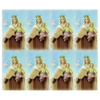 Our Lady of Mount Carmel Eight-Up Micro Perforated Bulk Prayer-Cards  - 125 sheets (1000 total cards)