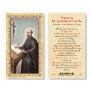 St Ignatius Loyola Laminated Holy Card. Inc. of 25