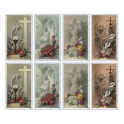 Assorted Christ with Cross Eight-Up Micro Perforated Holy Cards