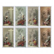Assorted Christ with Cross Eight-Up Micro Perforated Bulk Prayer-Cards  - 125 sheets (1000 total cards)