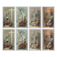 Assorted Christ with Cross Eight-Up Micro Perforated Bulk Prayer-Cards  - 125 sheets (1000 total cards)