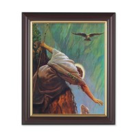 10" x 12" Walnut Frame with Gold Inside Lip and a 8" x 10" The Lost Sheep Print