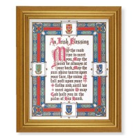 10" x 12" Gold Leaf Finish Beveled Frame with 8" x 10" Irish Blessing Textured Art