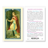 25pk - Oraicion A Santa Filomena Laminated Holy Card Pk 25