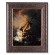11 1/4" x 13 1/4" Art Deco Frame with an 8" x 10" Rembrandt: Storm on the Sea of Galilee Print