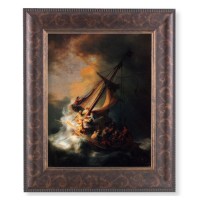 11 1/4" x 13 1/4" Art Deco Frame with an 8" x 10" Rembrandt: Storm on the Sea of Galilee Print