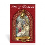 10pk - Holy Family with Angel Interior Message: At Christmas may Jesus be the light of your world and the love within your heart.