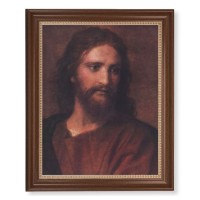 13 1/2" x 16 9/16" Walnut Finished Frame with 11" x 14" Hoffman: Christ at 33 Textured Art