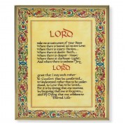 11" x 14" Gold Plaque Frame with a Saint Francis the Peace Prayer Print