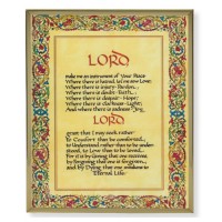 11" x 14" Gold Plaque Frame with a Saint Francis the Peace Prayer Print 11" x 14" Gold Plaque Frame with a Saint Francis the Peace Prayer Print