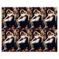 Aurora Pieta Eight-Up Micro Perforated Bulk Prayer-Cards  - 125 sheets (1000 total cards)