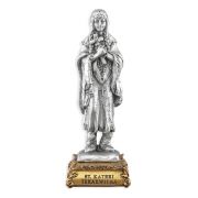 4 1/2" Pewter Saint Kateri Tekakwitha Statue Gift Boxed