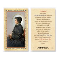 25pk - Prayer To Saint Elizabeth Seton   Gold Stamped Laminated Holy Card  Pk 25