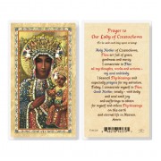 25pk - Pryr To Our Lady Of Czestochowa Gold Stamped Laminated Holy Card  Pk 25