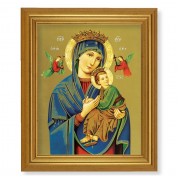 10" x 12" Gold Leaf Finish Beveled Frame with 8" x 10" Our Lady of Perpetual Help Textured Art