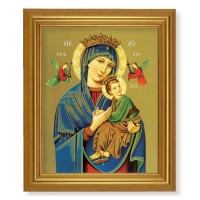 10" x 12" Gold Leaf Finish Beveled Frame with 8" x 10" Our Lady of Perpetual Help Textured Art