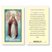 25pk - Jesus Lord of Heaven Laminated Holy Card  Pk 25