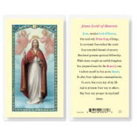 25pk - Jesus Lord of Heaven Laminated Holy Card  Pk 25