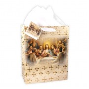 10pk - Gift Bag with Tissue Paper The Last Supper Large 15" x 12" inc of 10
