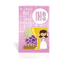 10pk - First Communion Girls Greeting Card with Chalice. Sold in Inc. of 10 10pk - First Communion Girls Greeting Card with Chalice. Sold in Inc. of 10